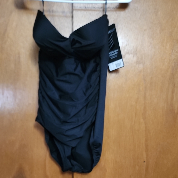Miraclesuit Black Strapless One Piece - Picture 2 of 4